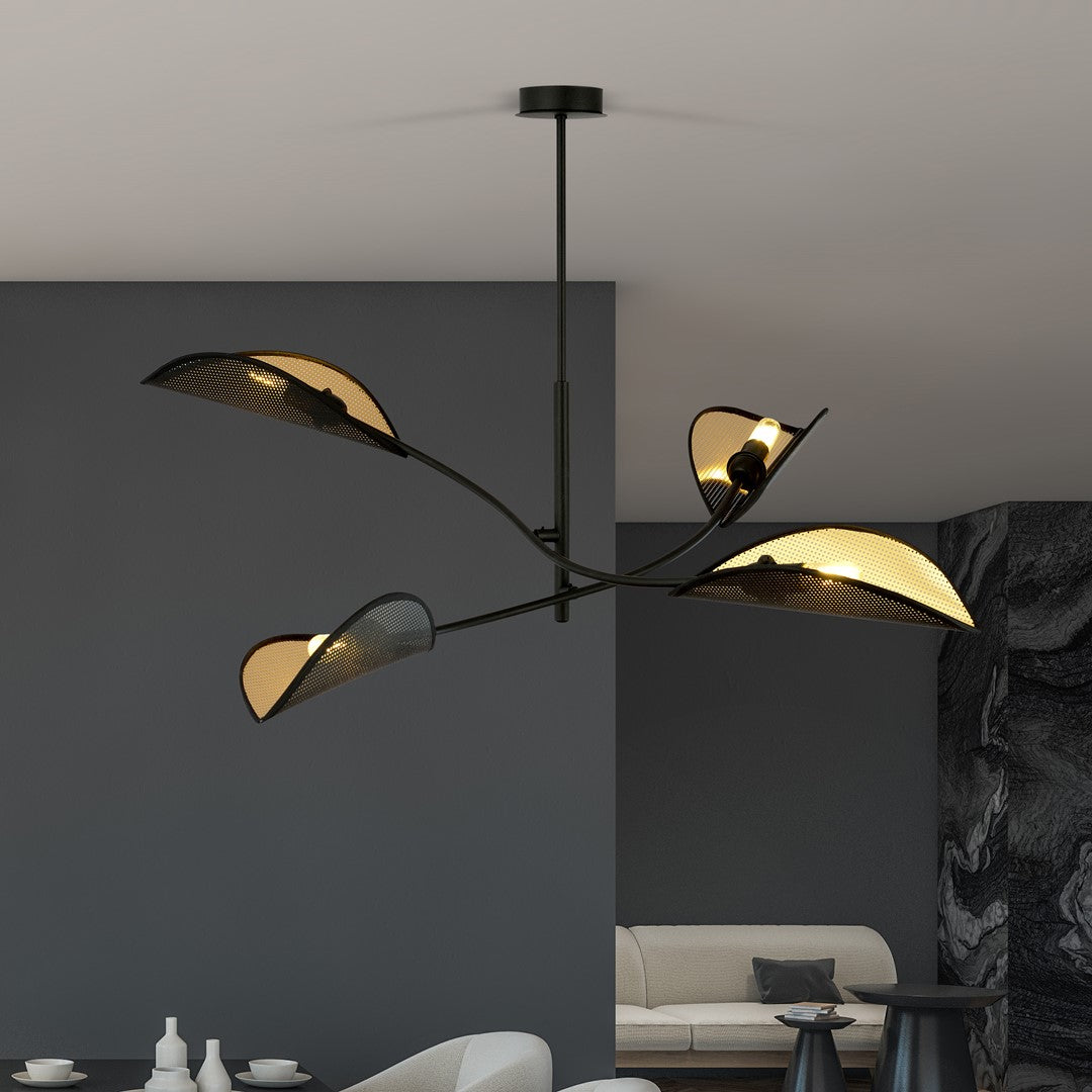 LOTUS Lubinis šviestuvas Juoda 4 - dizaino detalės