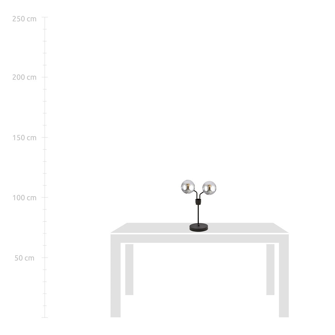 Stalinė lempa Juoda 2 - šoninis vaizdas