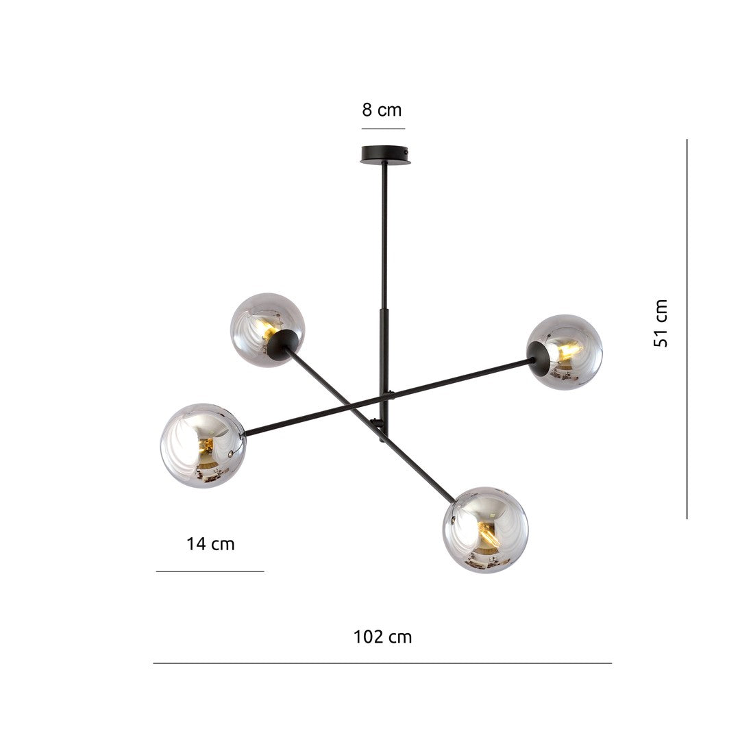 LINEAR Pakabinamas šviestuvas Juoda 4 - montavimo detalės