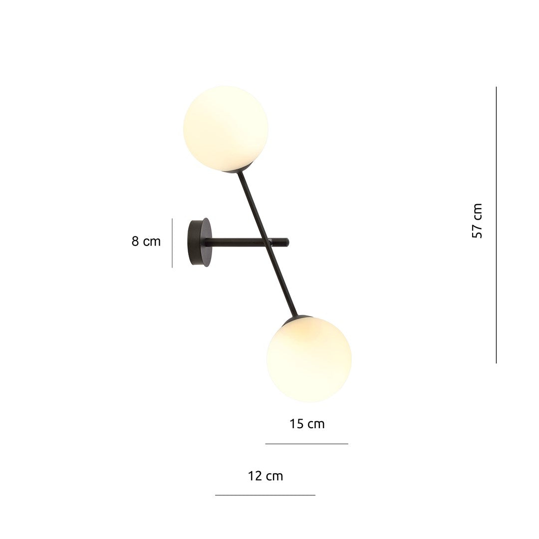 LINEAR Sieninis šviestuvas Juoda 2 - konstrukcijos detalės