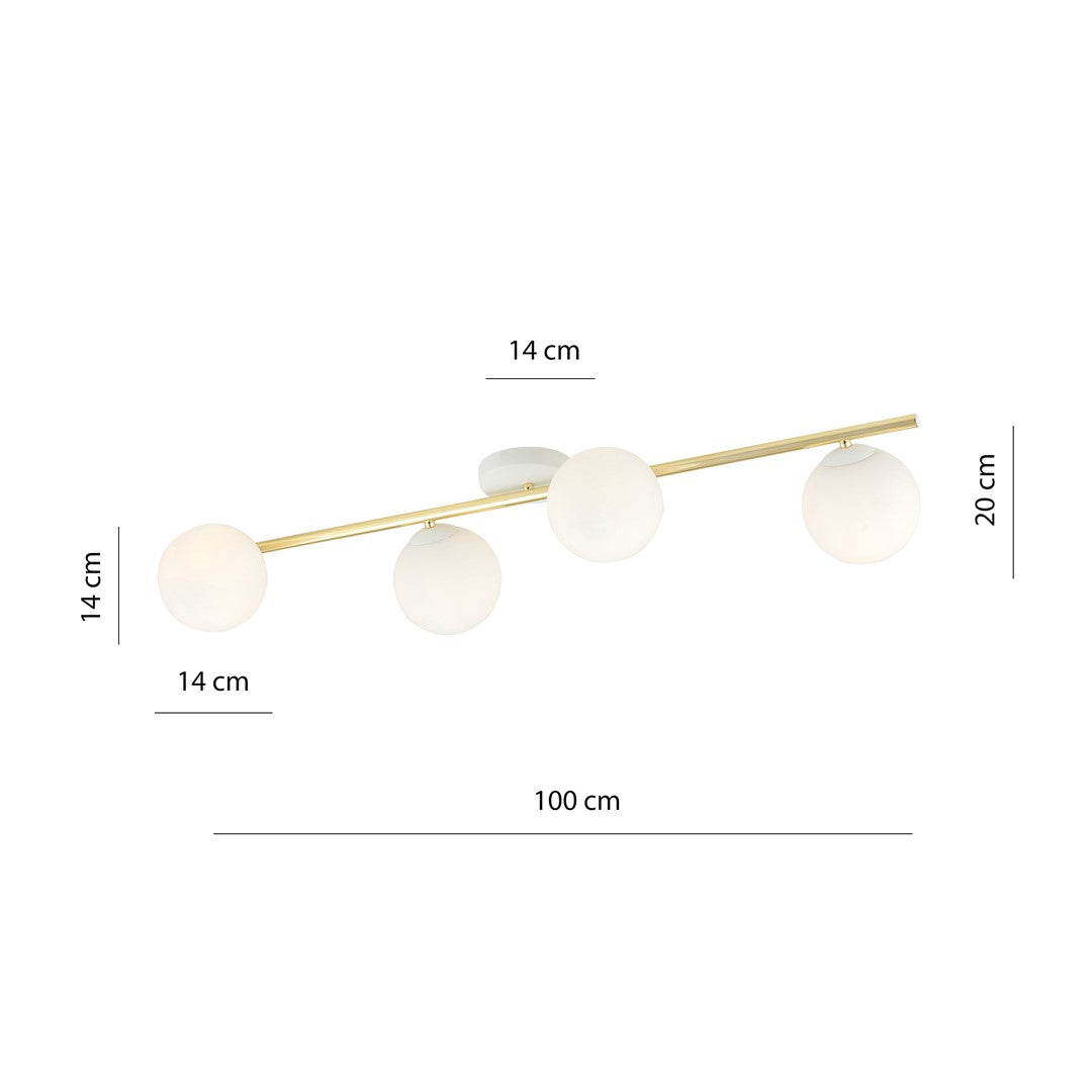 SPLENDI Lubinis šviestuvas White, Gold 4 - šoninis vaizdas