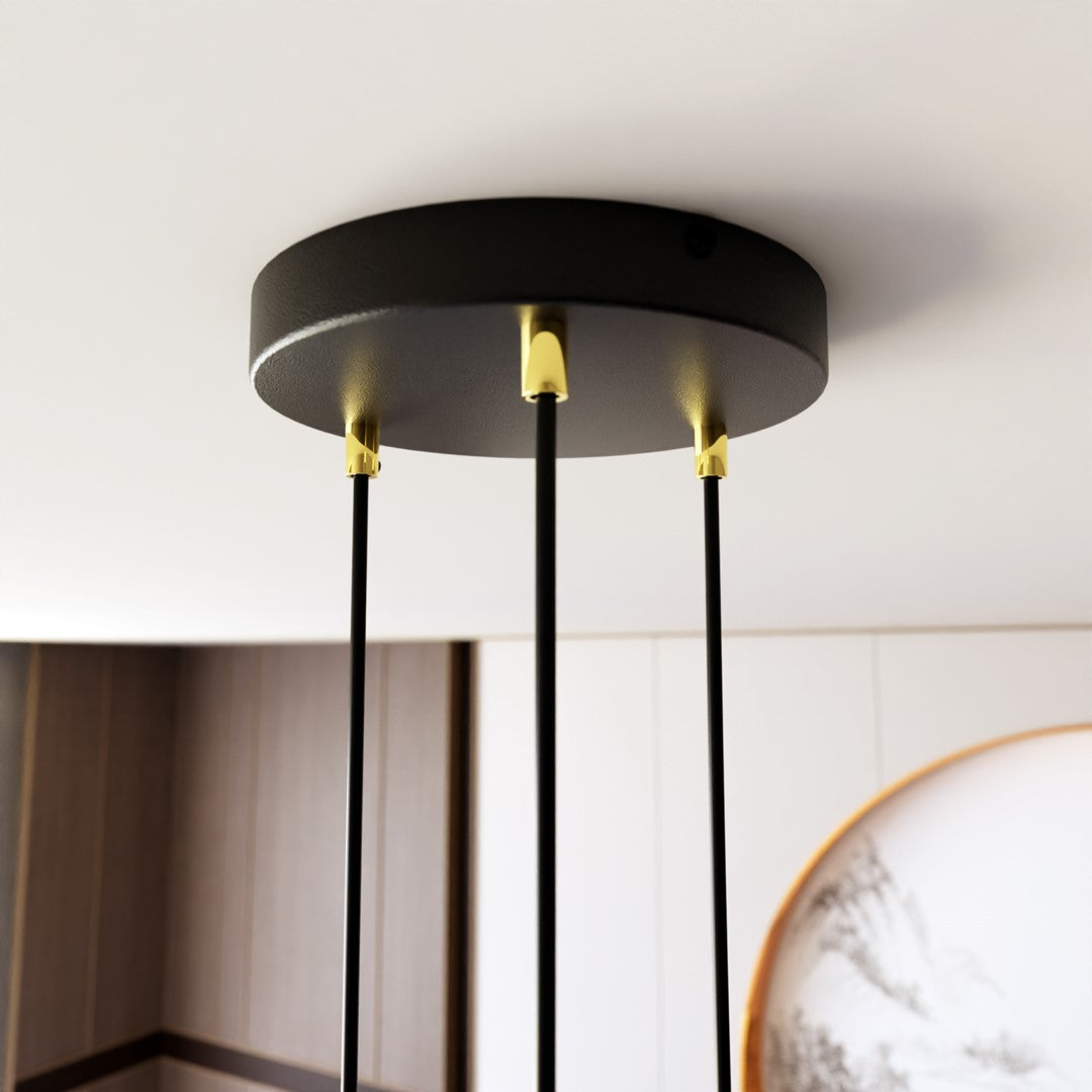 SELTER Pakabinamas šviestuvas Black, gold 3 - medžiagų tekstūra