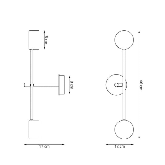 NATSU Sieninis šviestuvas Juoda 2 - detalus vaizdas