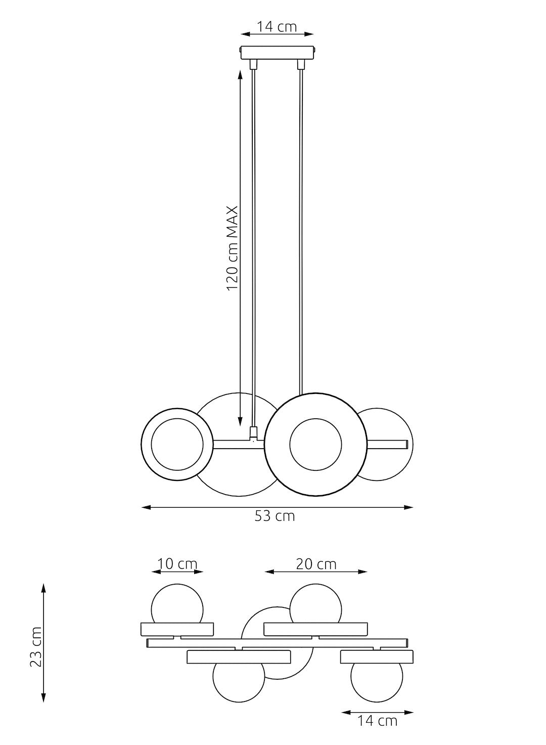 MODEL Pakabinamas šviestuvas Pilka 4 - apšvietimas