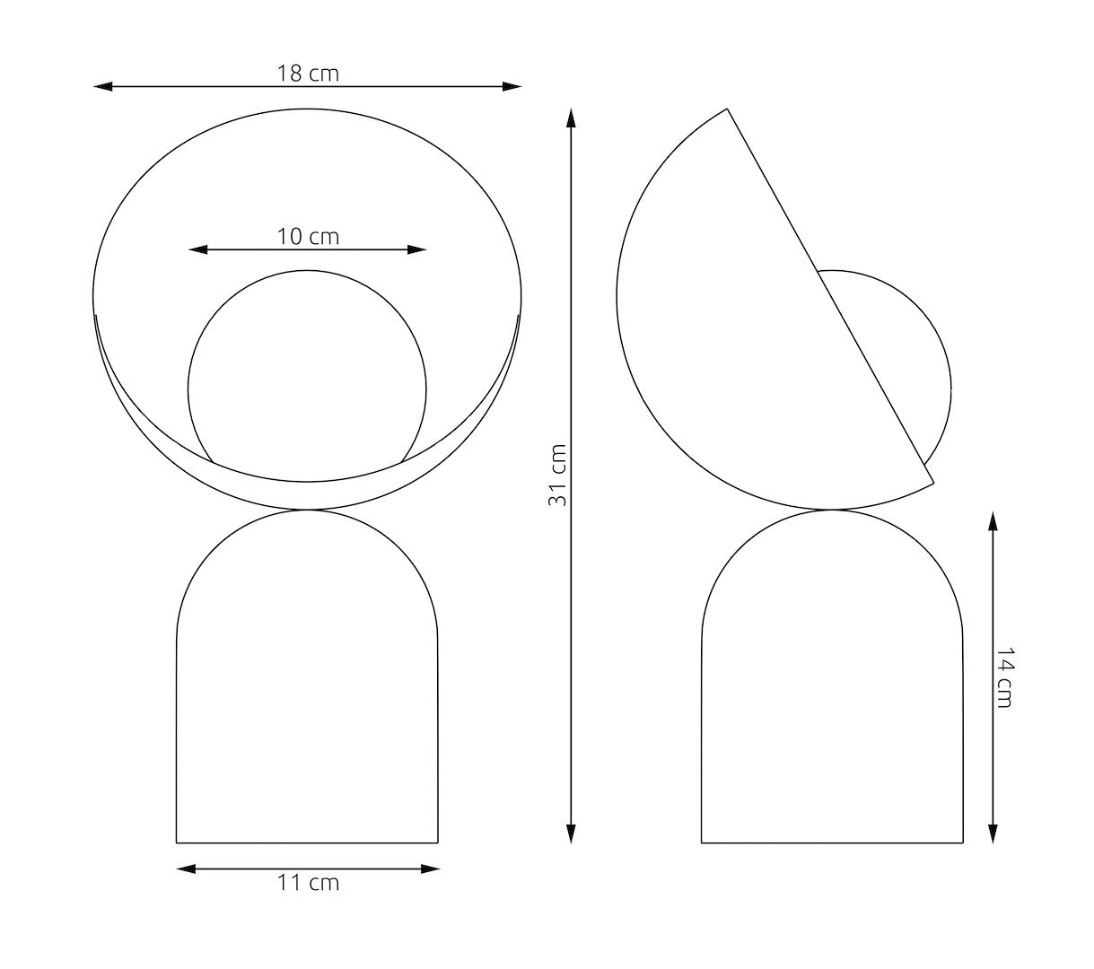 BOTO Stalinė lempa Oranžinė 1 - apšvietimas