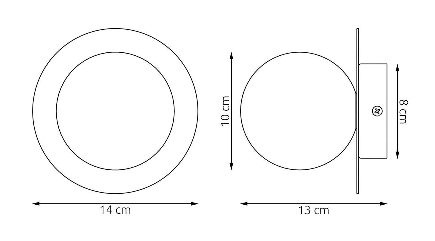 AMERICANA Sieninis šviestuvas Balta 1 - apšvietimas