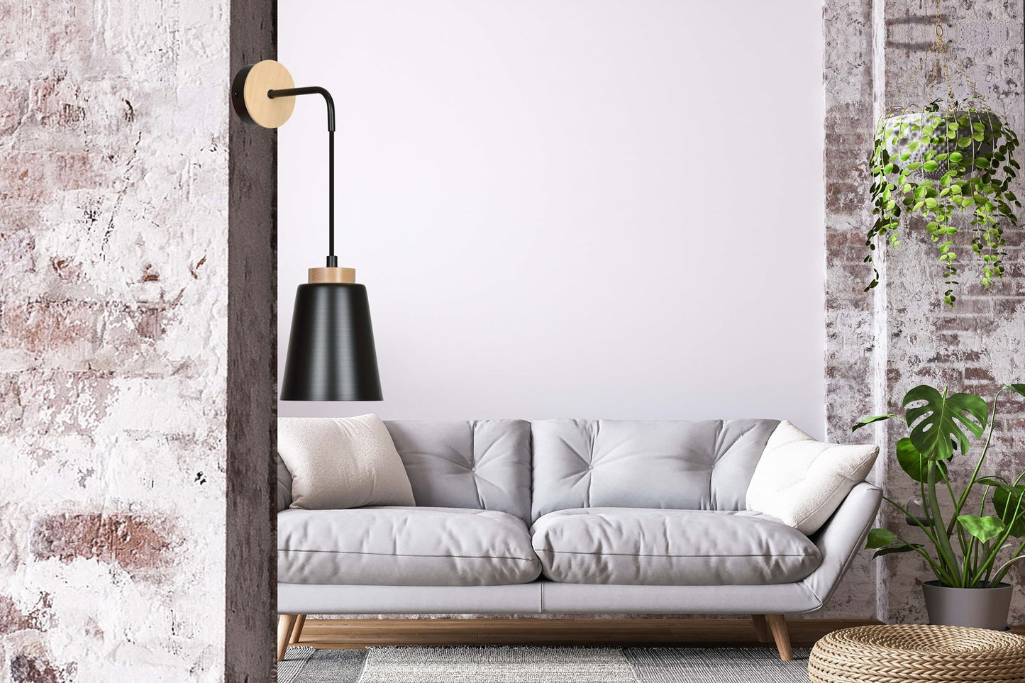 BOLERO Sieninis šviestuvas Juoda 1 - konstrukcijos detalės