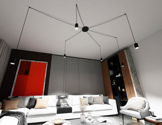 TRAKER Pakabinamas šviestuvas Juoda 6 - detalus vaizdas