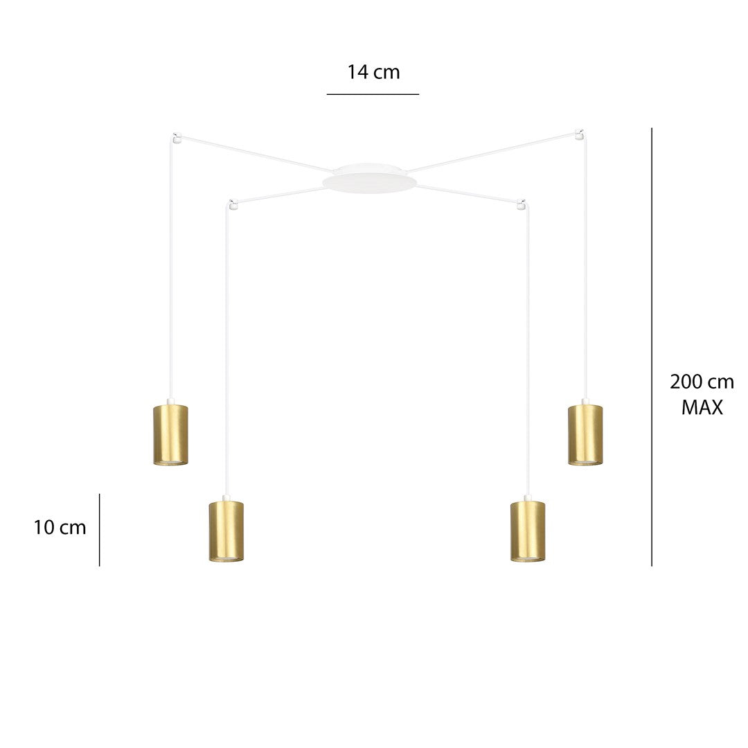 TRAKER Pakabinamas šviestuvas White, Gold 4 - montavimo detalės