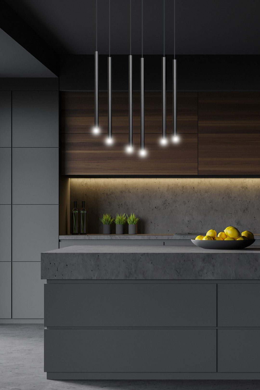 SELTER Pakabinamas šviestuvas Juoda 6 - kambaryje