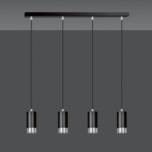 FUMIKO Pakabinamas šviestuvas Black, silver 4 - detalus vaizdas