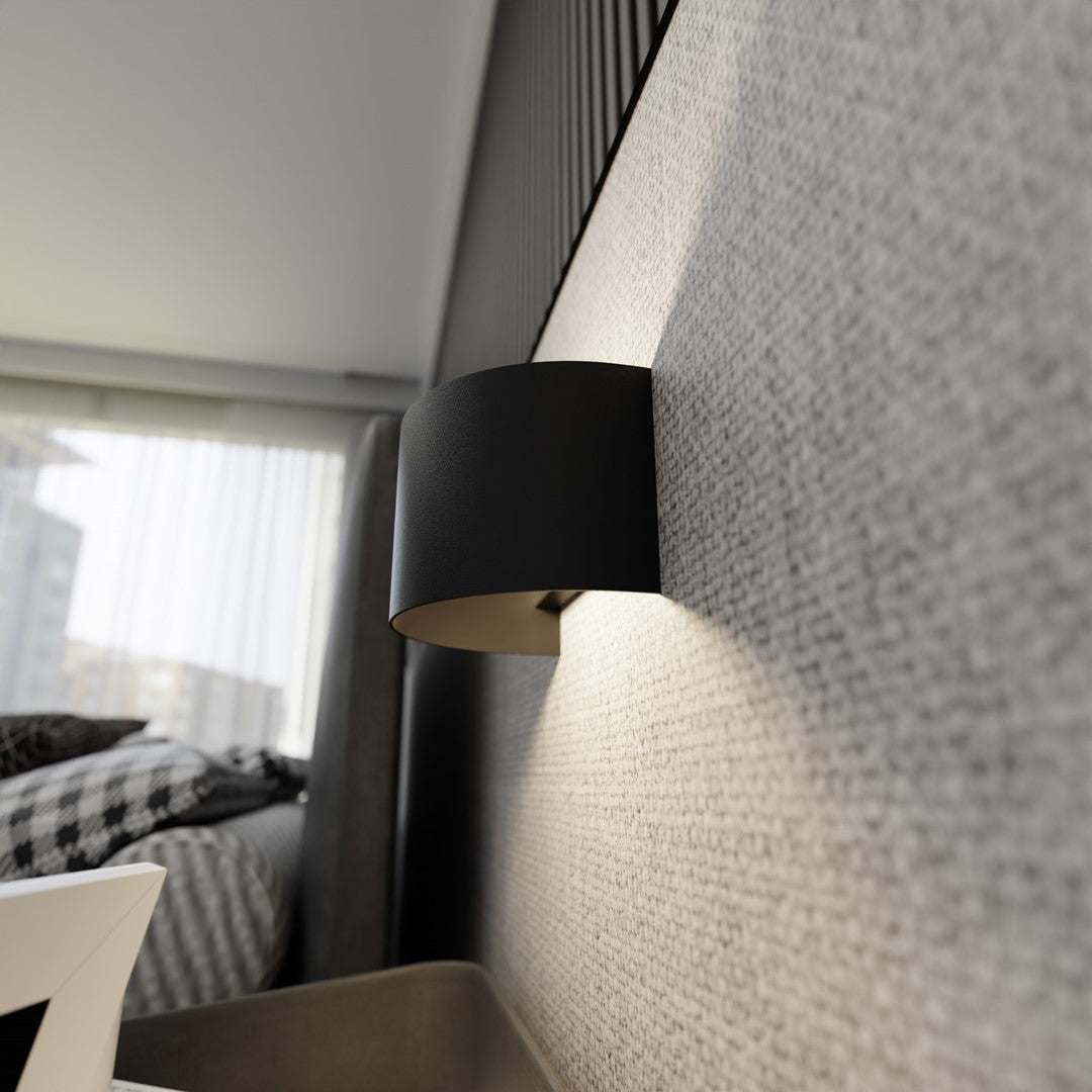 FOLD Sieninis šviestuvas Juoda 1 - apšvietimas