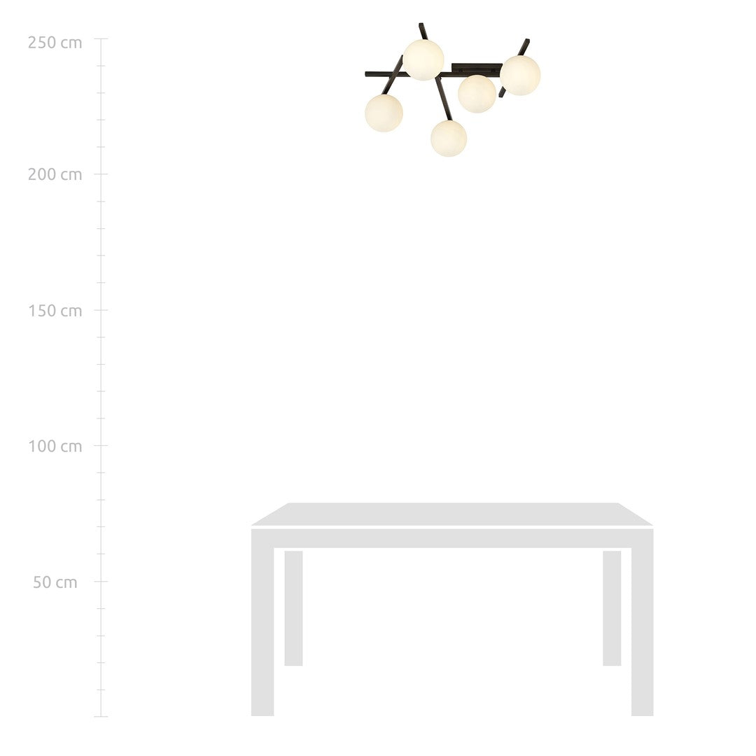 SMART Lubinis šviestuvas Juoda 5 - interjere