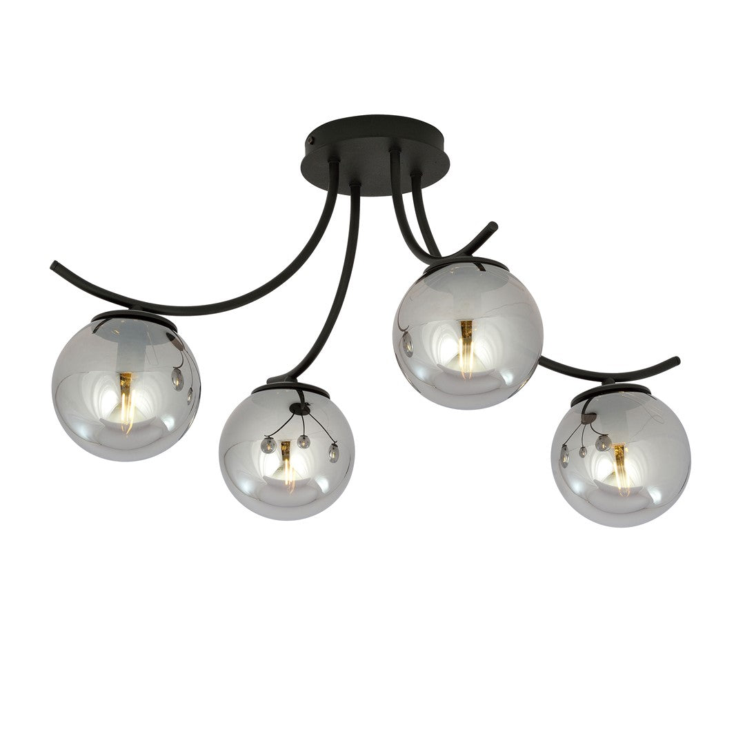 BOSTON Lubinis šviestuvas Juoda 4 - bendras vaizdas