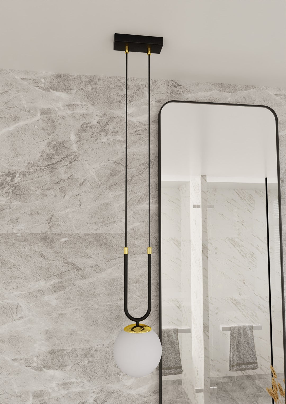 GLAM Pakabinamas šviestuvas Juoda 1 - detalus vaizdas