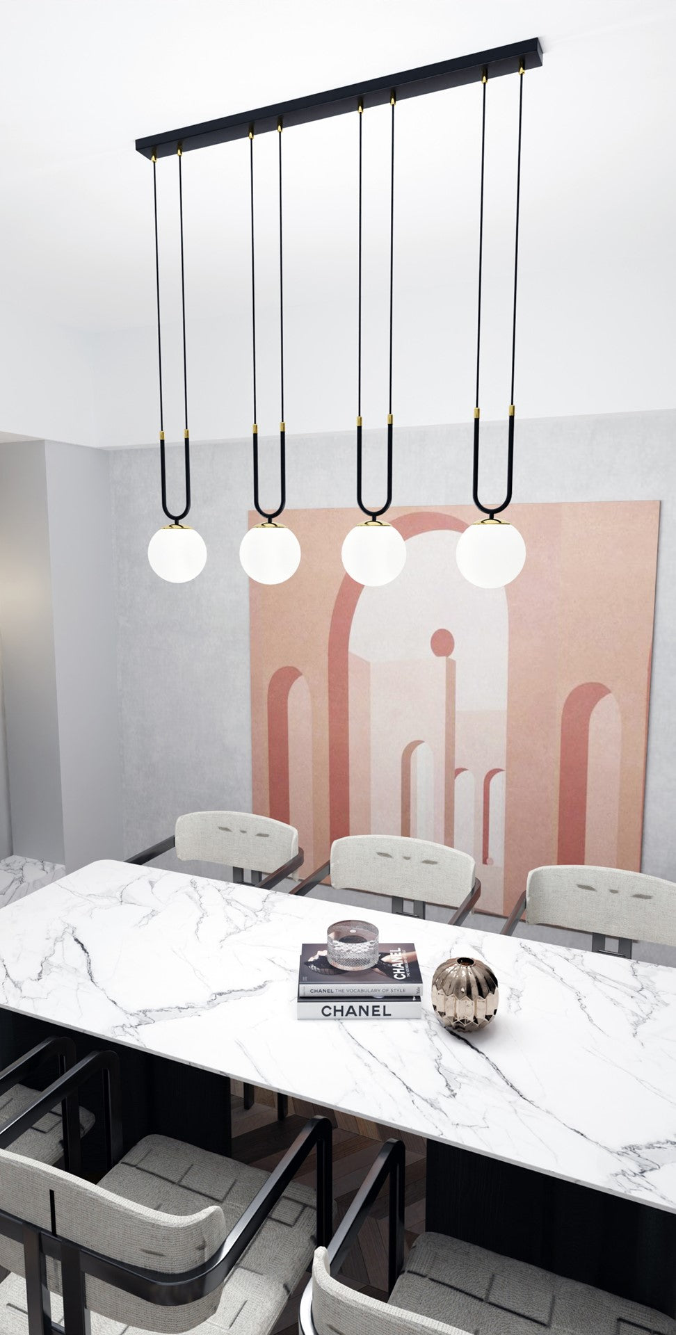 GLAM Pakabinamas šviestuvas Juoda 4 - konstrukcijos detalės
