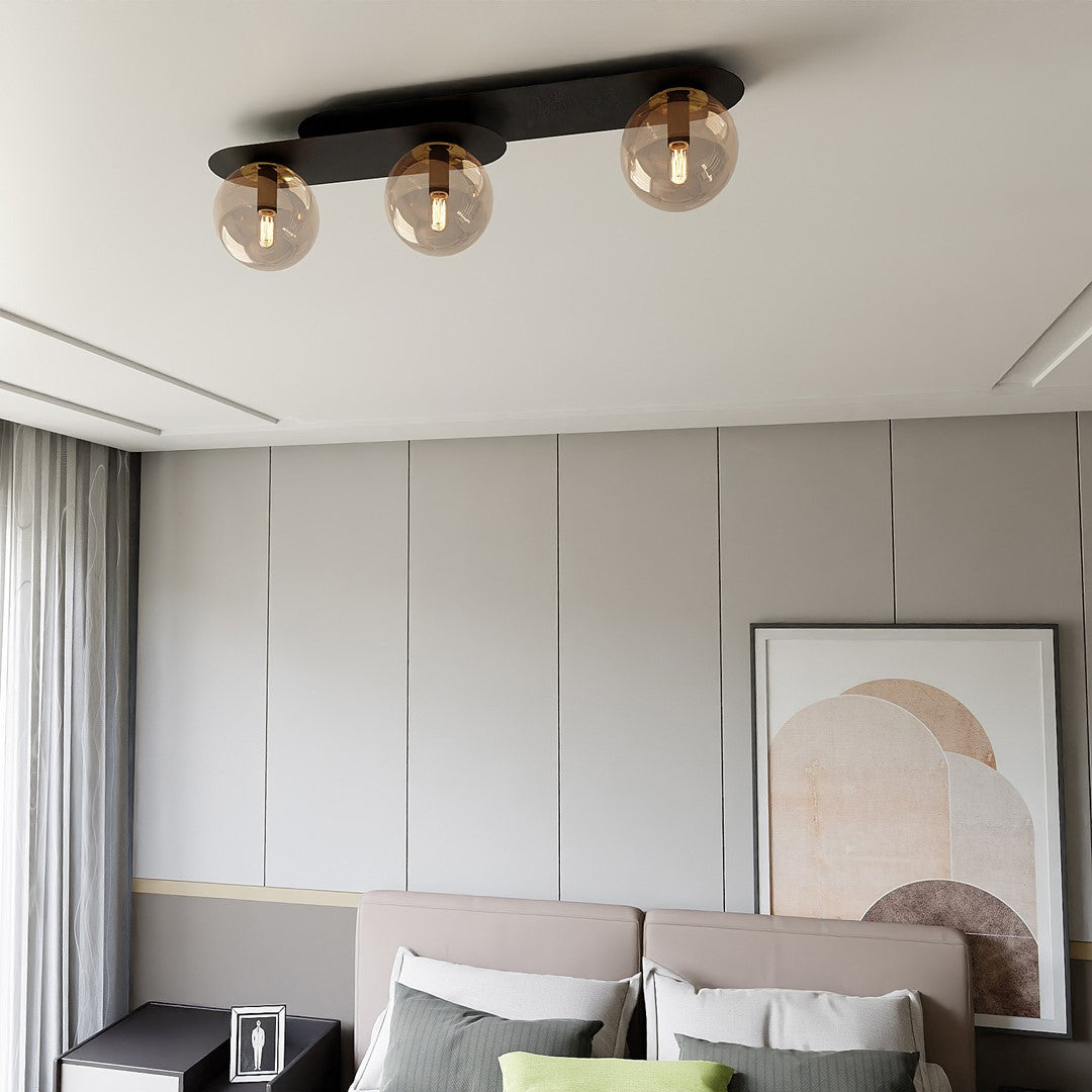 PLAZA Lubinis šviestuvas Juoda 3 - medžiagų tekstūra
