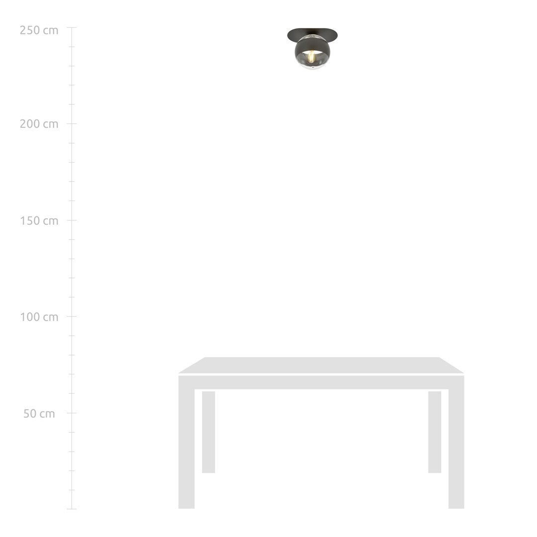 Lubinis šviestuvas Juoda 1 - medžiagų tekstūra