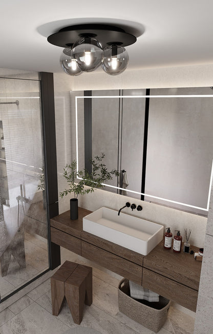SOLAR Lubinis šviestuvas Juoda 3 - apšvietimas