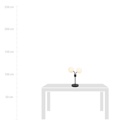 Stalinė lempa Juoda 2 - šoninis vaizdas