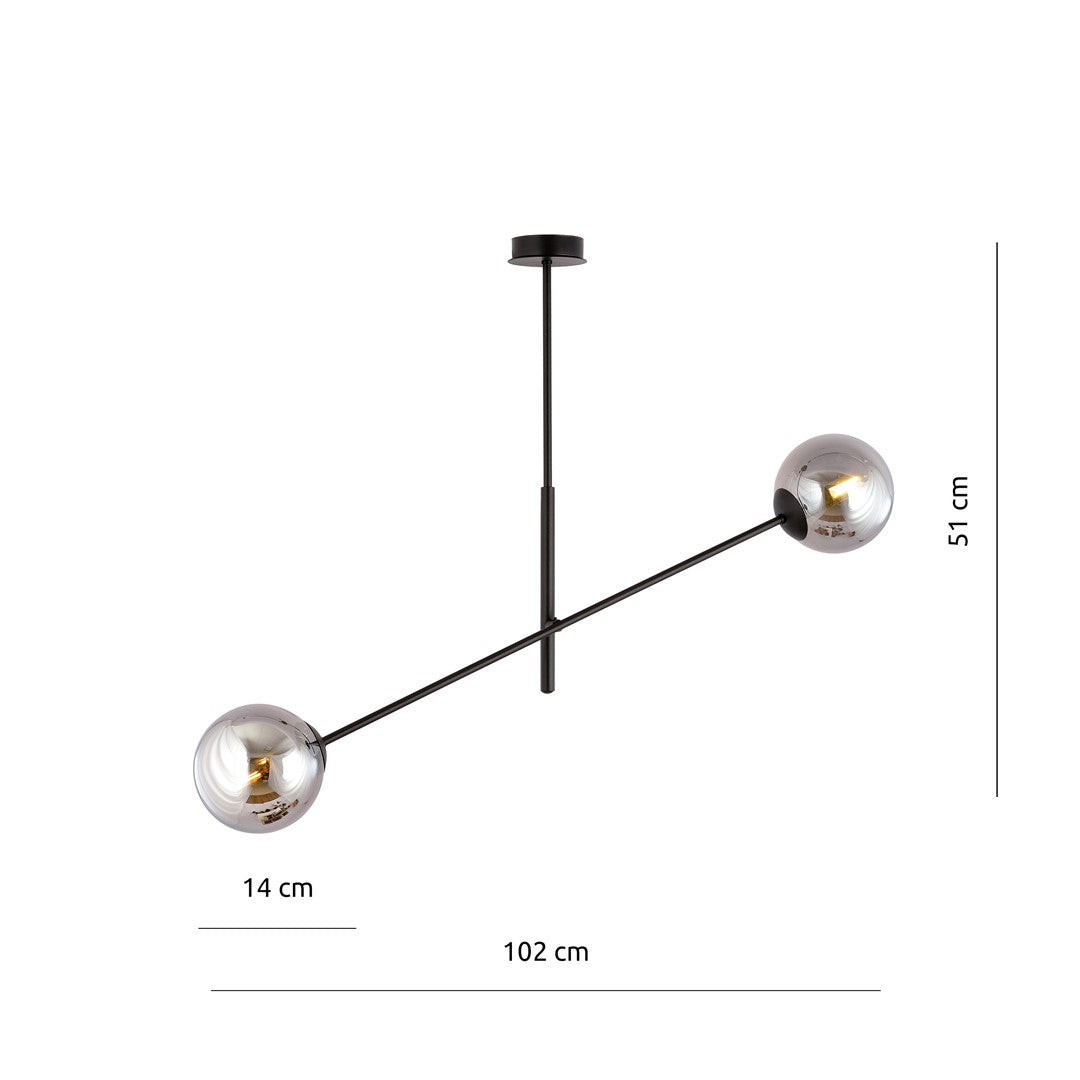 LINEAR Pakabinamas šviestuvas Juoda 2 - konstrukcijos detalės