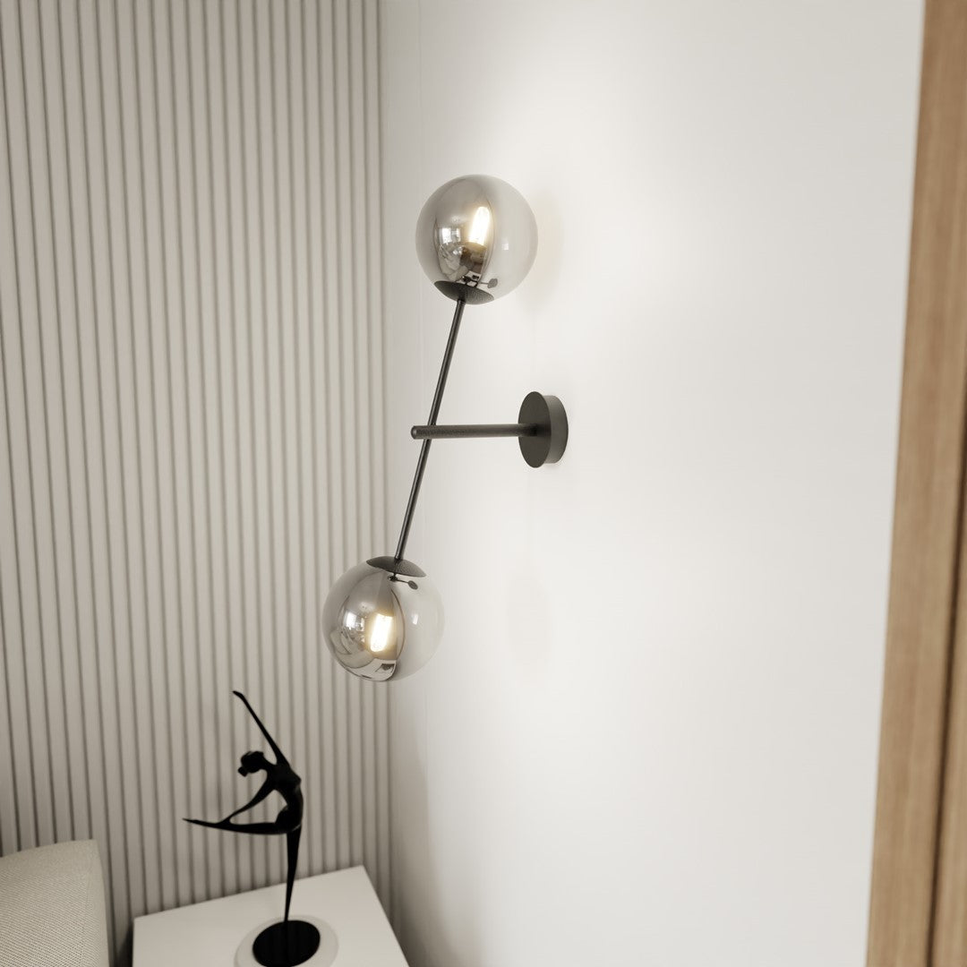 LINEAR Sieninis šviestuvas Juoda 2 - detalus vaizdas