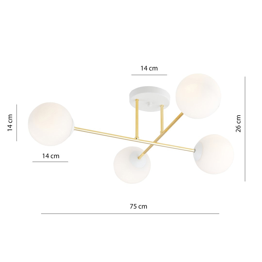 MAGNUM Lubinis šviestuvas White, Gold 4 - konstrukcijos detalės