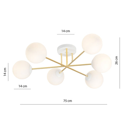 MAGNUM Lubinis šviestuvas White, Gold 6 - konstrukcijos detalės