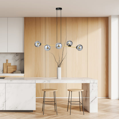 GRAVITY Pakabinamas šviestuvas Black, gold 6 - montavimo detalės