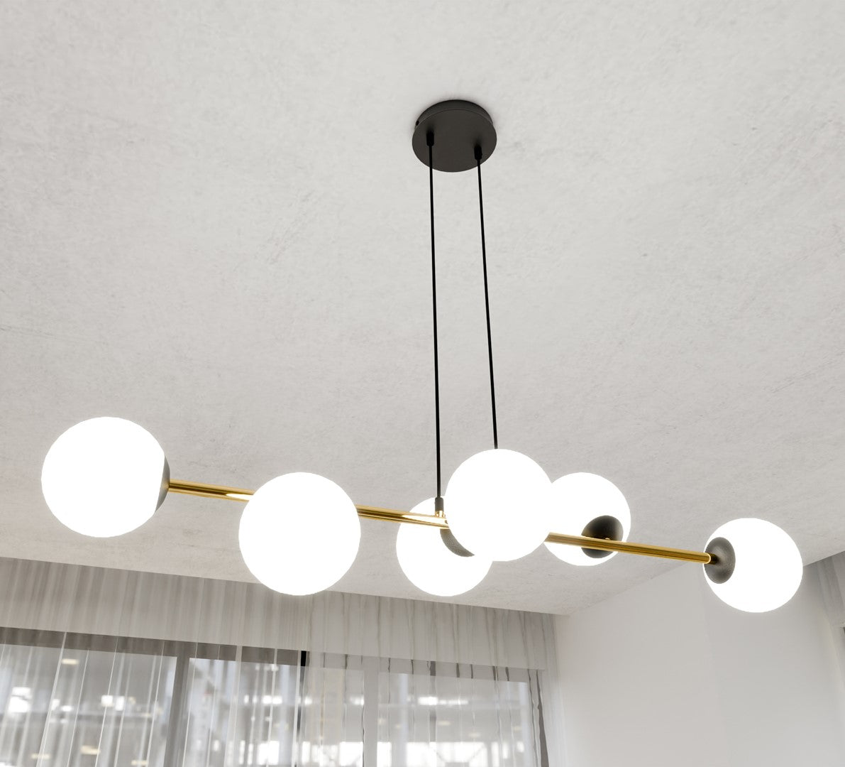 GRAVITY Pakabinamas šviestuvas Black, gold 6 - viršus/apačia