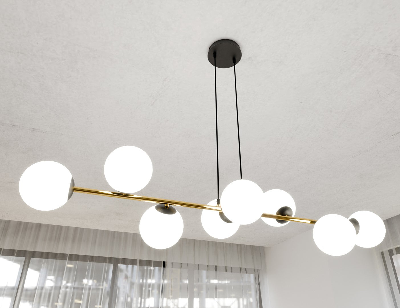 GRAVITY Pakabinamas šviestuvas Black, gold 8 - viršus/apačia