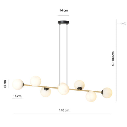 GRAVITY Pakabinamas šviestuvas Black, gold 8 - montavimo detalės