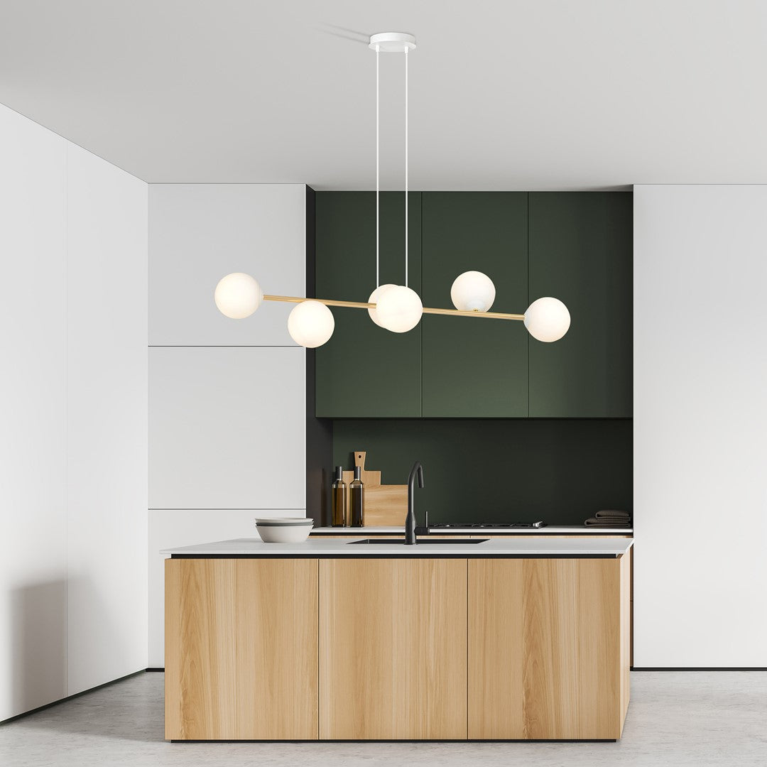 GRAVITY Pakabinamas šviestuvas White, Gold 6 - detalus vaizdas