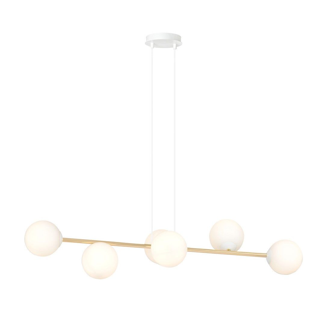 GRAVITY Pakabinamas šviestuvas White, Gold 6 - šoninis vaizdas