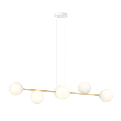 GRAVITY Pakabinamas šviestuvas White, Gold 6 - šoninis vaizdas