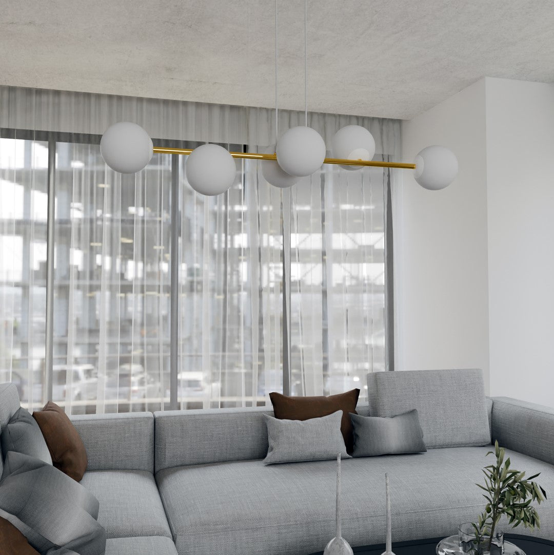 GRAVITY Pakabinamas šviestuvas White, Gold 6 - apšvietimas