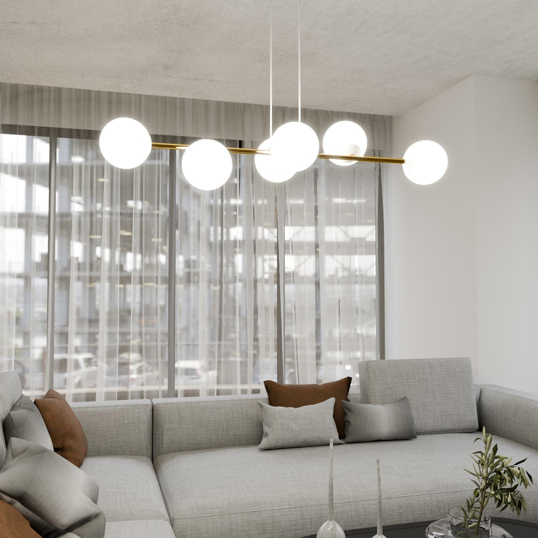 GRAVITY Pakabinamas šviestuvas White, Gold 6 - konstrukcijos detalės