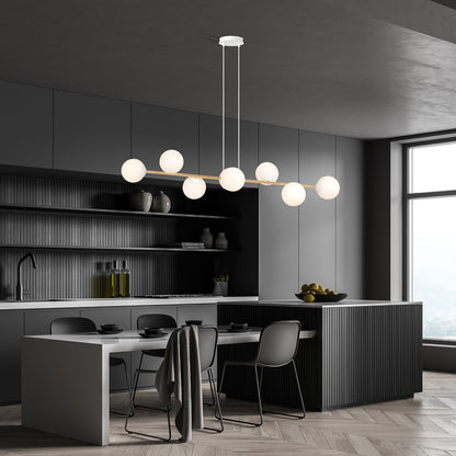 GRAVITY Pakabinamas šviestuvas White, Gold 8 - interjere