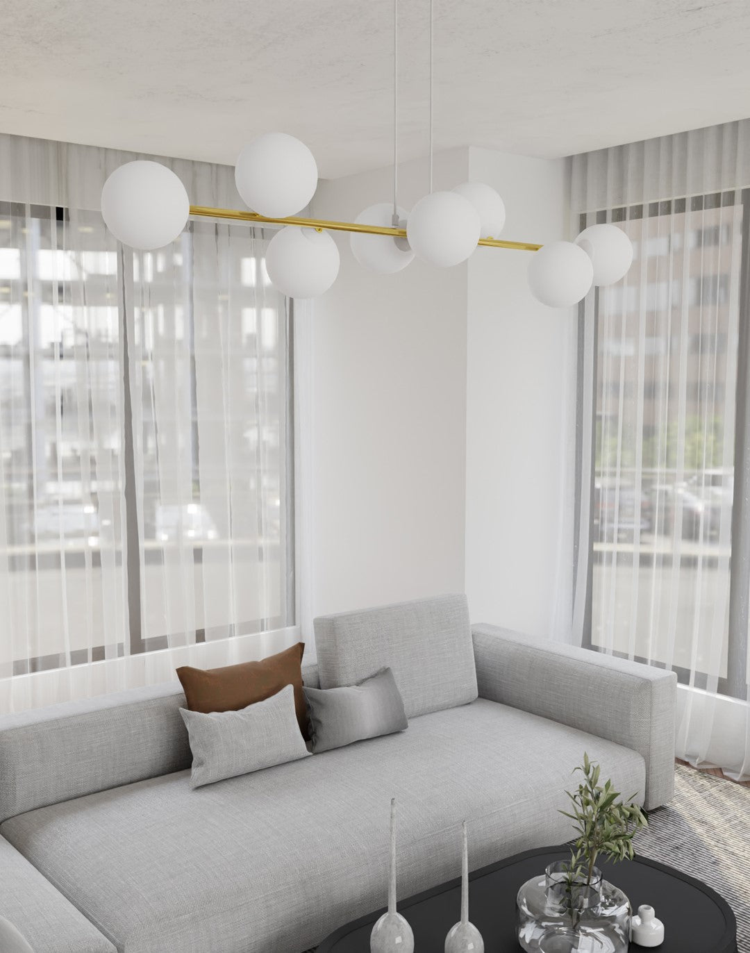 GRAVITY Pakabinamas šviestuvas White, Gold 8 - apšvietimas