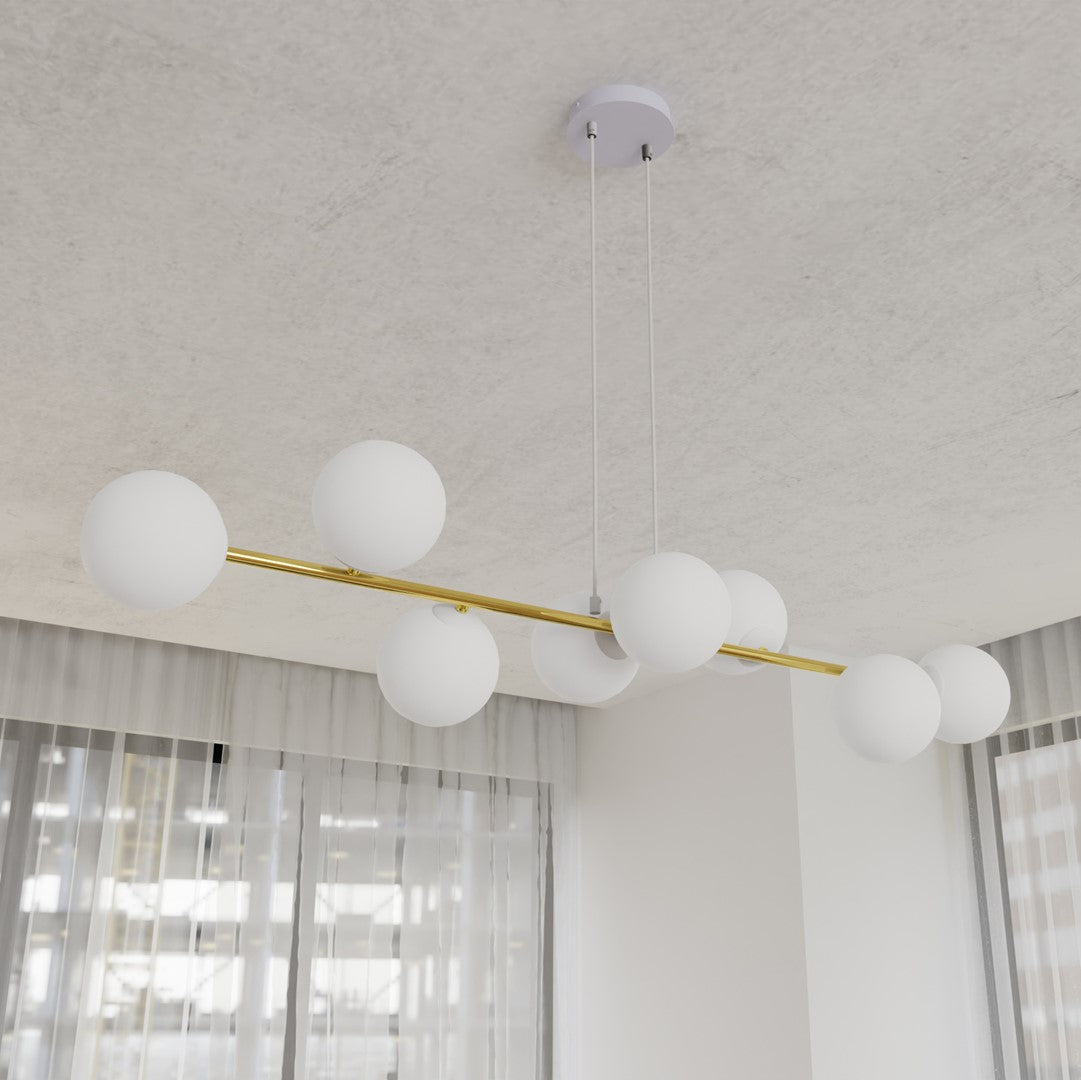 GRAVITY Pakabinamas šviestuvas White, Gold 8 - konstrukcijos detalės