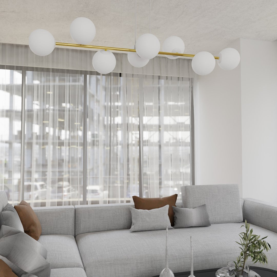 GRAVITY Pakabinamas šviestuvas White, Gold 8 - viršus/apačia