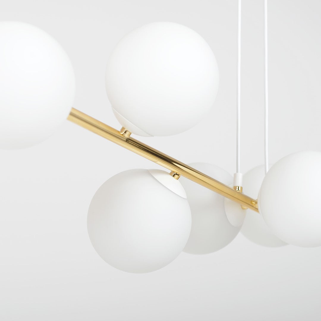 GRAVITY Pakabinamas šviestuvas White, Gold 8 - kambaryje