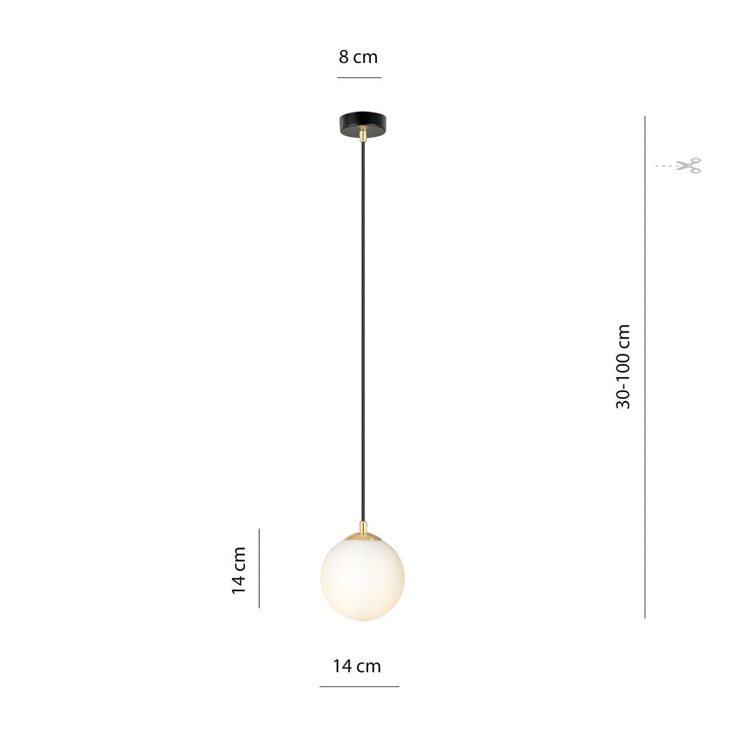 ROYAL Pakabinamas šviestuvas Black, gold 1 - dizaino detalės