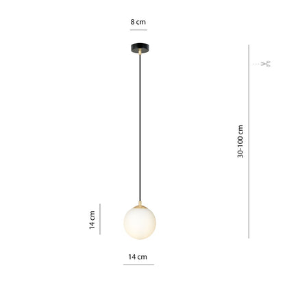 ROYAL Pakabinamas šviestuvas Black, gold 1 - dizaino detalės
