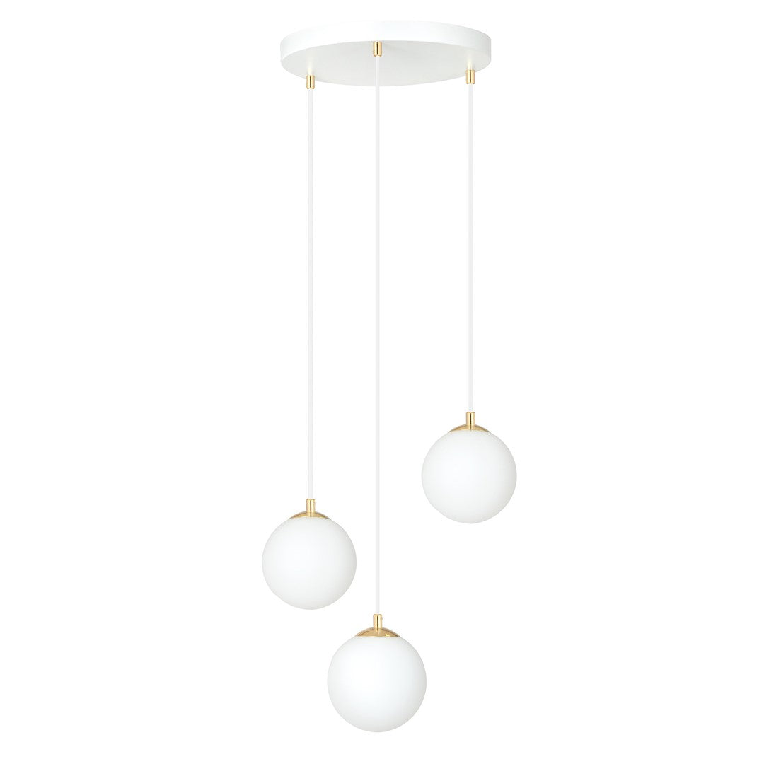 ROYAL Pakabinamas šviestuvas White, Gold 3 - bendras vaizdas