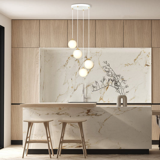 ROYAL Pakabinamas šviestuvas White, Gold 4 - detalus vaizdas