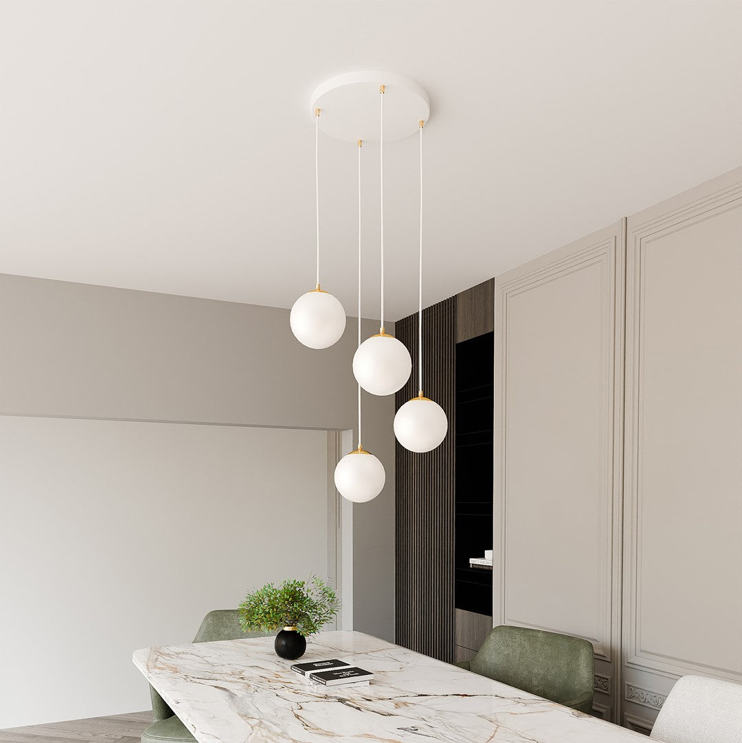 ROYAL Pakabinamas šviestuvas White, Gold 4 - apšvietimas