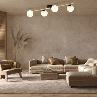 SPLENDI Lubinis šviestuvas Black, gold 4 - viršus/apačia