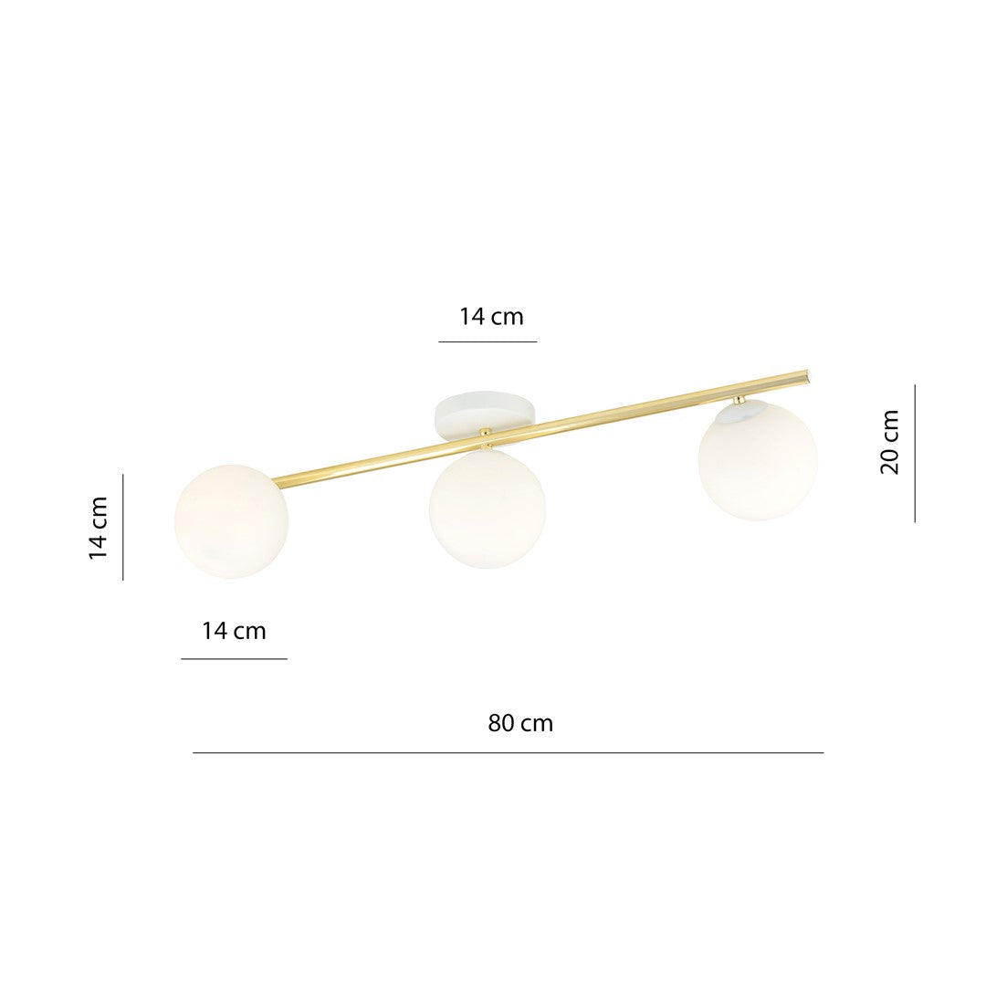 SPLENDI Lubinis šviestuvas White, Gold 3 - apšvietimas