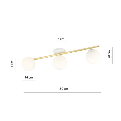SPLENDI Lubinis šviestuvas White, Gold 3 - apšvietimas